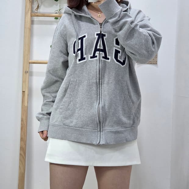 [프립]L/GAP 갭 후드 집업 그레이