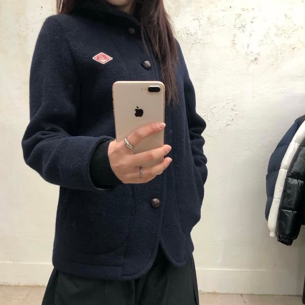 단톤 라운드칼라 코트