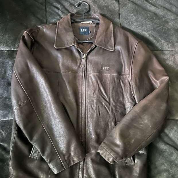 90s Lee 소가죽 레더자켓 Brown