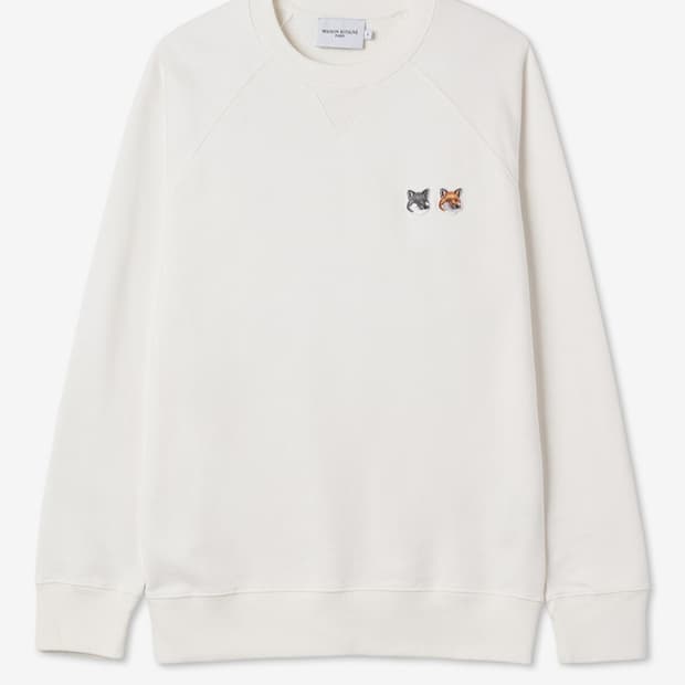 메종키츠네 투폭스헤드 패치 아이보리 맨투맨