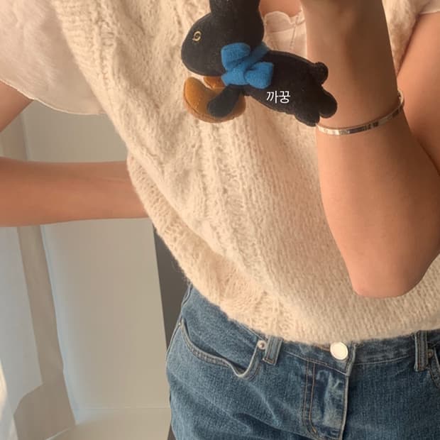 타낫 울 케이블 니트 베스트 knit vest