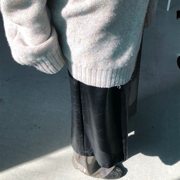 꼼데가르송 트리콧 1996AW 레이가와쿠보 레더 스커트