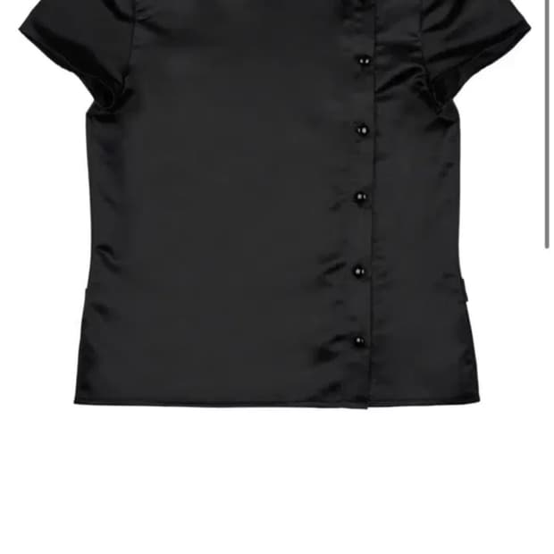 kanari 카나리 쇼츠 슬리브 퍼프 셔츠 블랙 팝니다