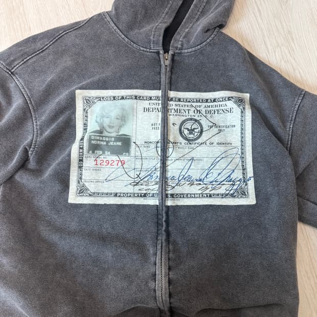 빈티지 크롭 후드집업