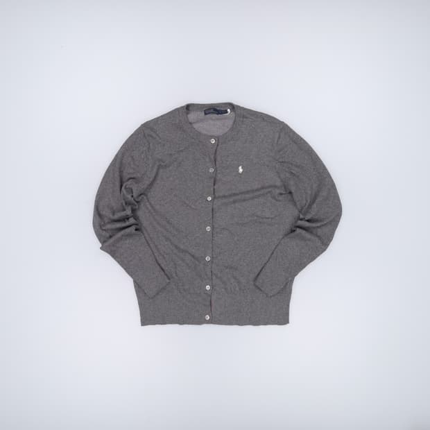 M 폴로 그레이 코튼 가디건 0410H1