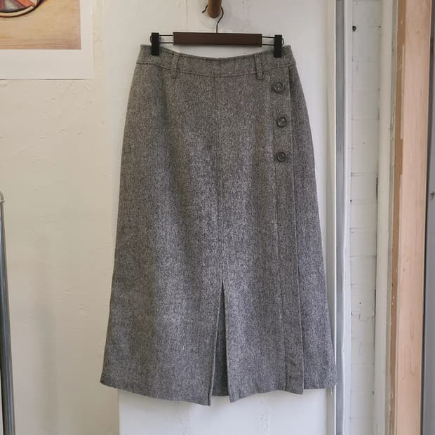 멜란지그레이 앙고라울스커트