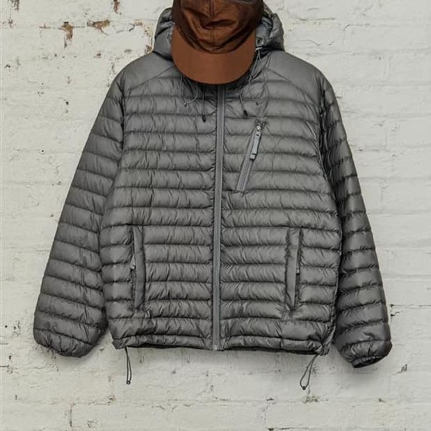 헤지스 남성 경량 구스다운 패딩 그레이 M
