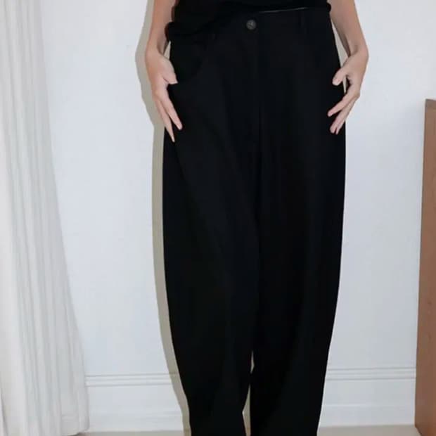 르917 basico curved pants 블랙 36