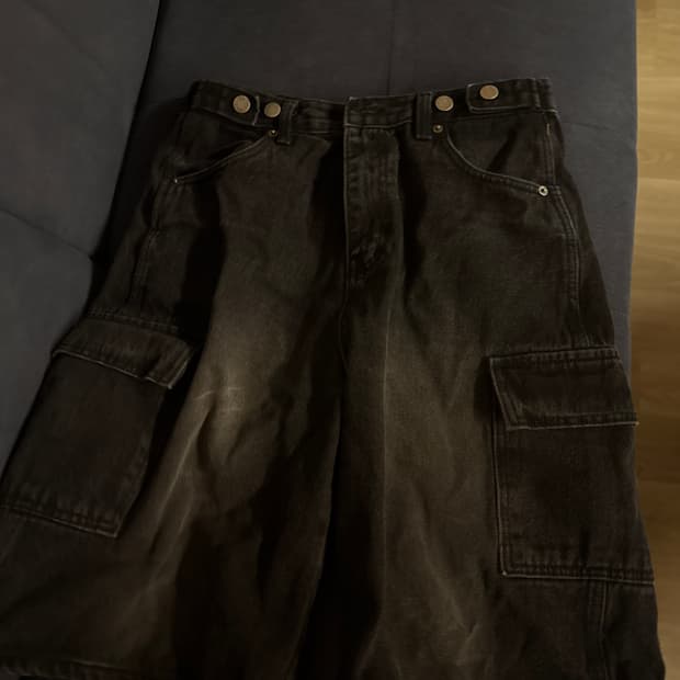 빈티지 데님 버뮤다 팬츠