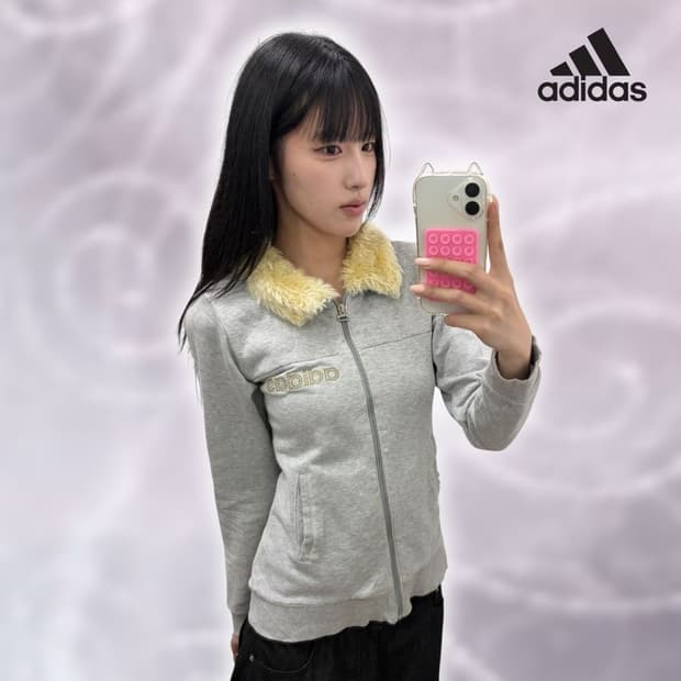 아디다스 Y2K 퍼카라 집업