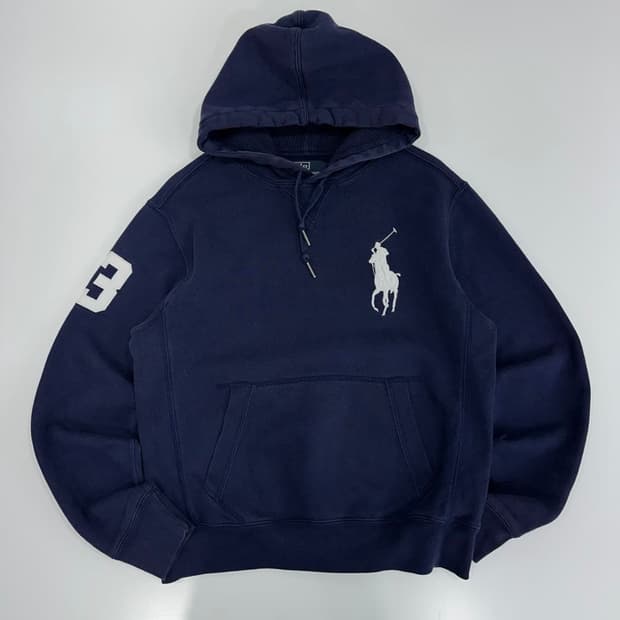 Polo 폴로 랄프로렌 네이비&화이트 빅포니 후드
