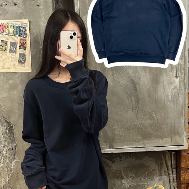 스톤 아일랜드 맨투맨 네이비 L #csz389