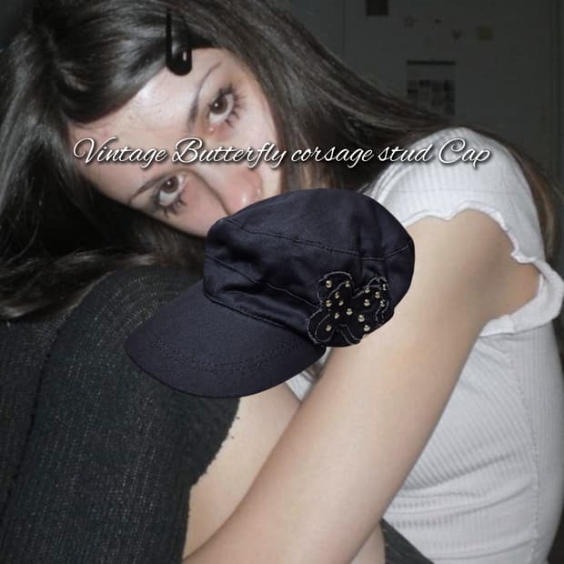 Vintage Butterfly corsage stud Cap