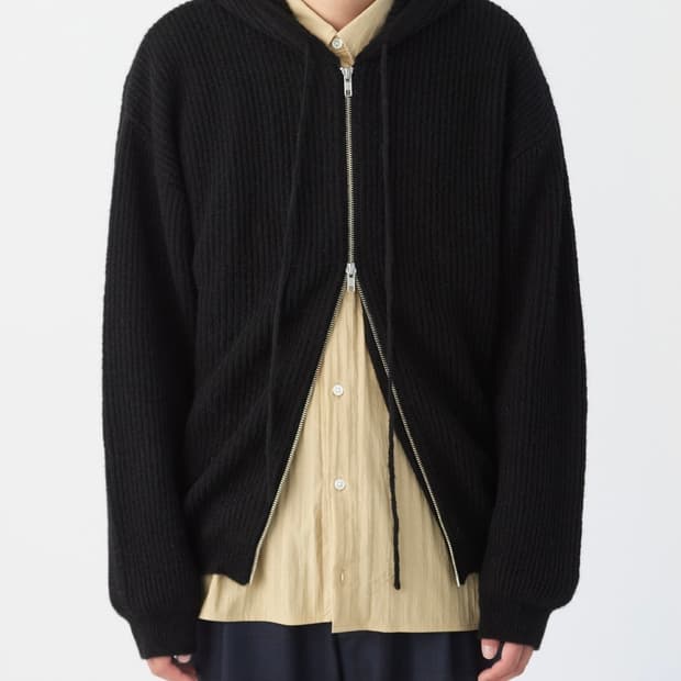 Hatchingroom Knit Hoodie Black