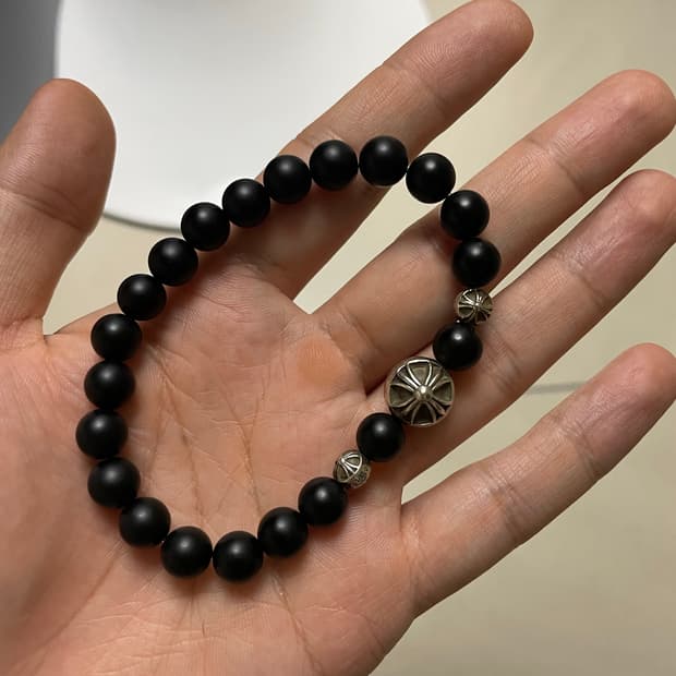 크롬하츠 오닉스 팔찌 블랙색상 8mm 단품