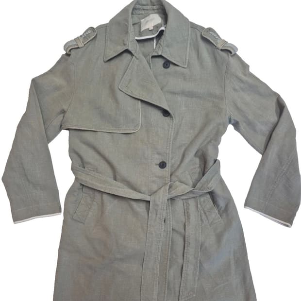 maje 린넨 트렌치 코트