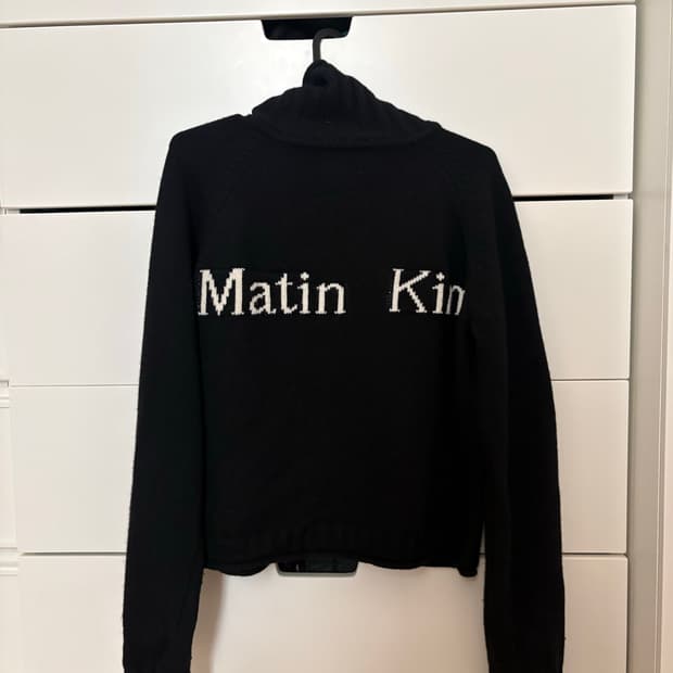 마뗑킴 스펠 포인트 니트 집업 s