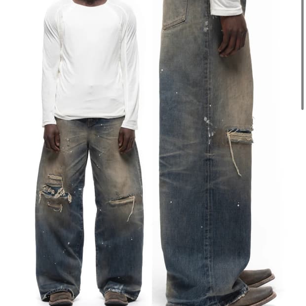 [M] no faith studios arashi loose denim
