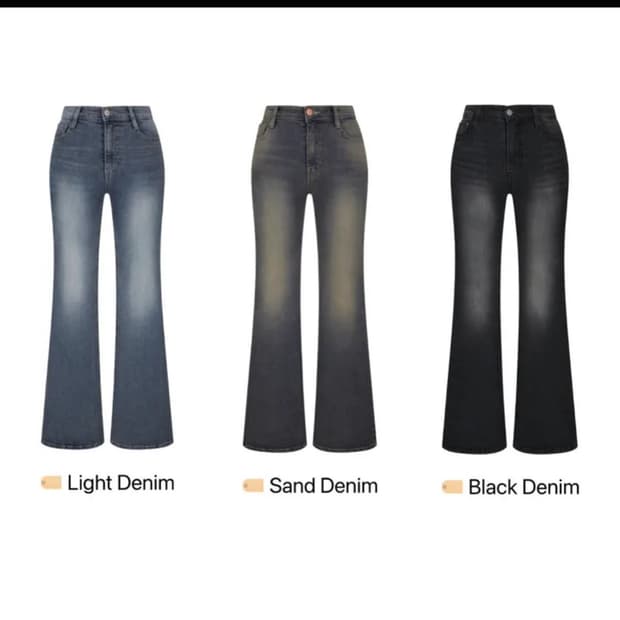 뮤트유 히쨩 블러워싱 몸매보정 부츠컷팬츠 블랙데님 숏 L