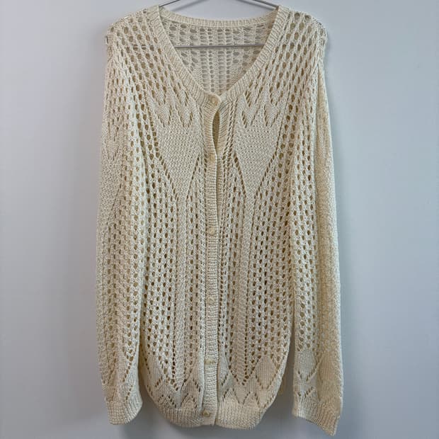 크로셰 니트 가디건