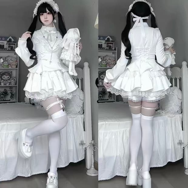 지뢰계 양산형 화이트 셋업