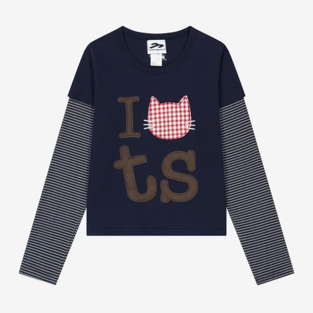 주영X탄산 고양이 레이어드 롱슬리브