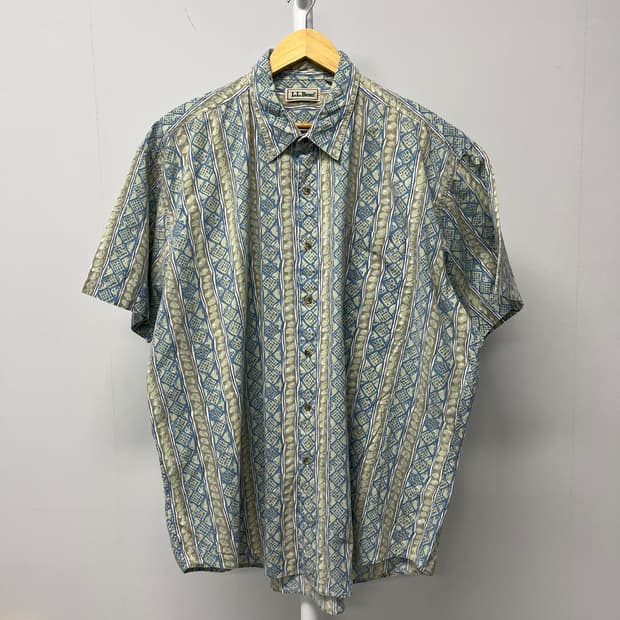 [XL] LLBean 엘엘빈 에스닉 패턴 빈티지 반팔 셔츠