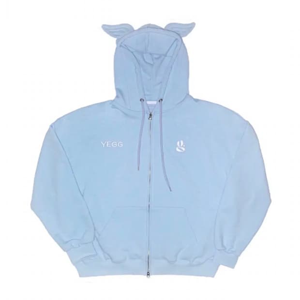 YEGG 예그 윙 후드 집업 스카이블루