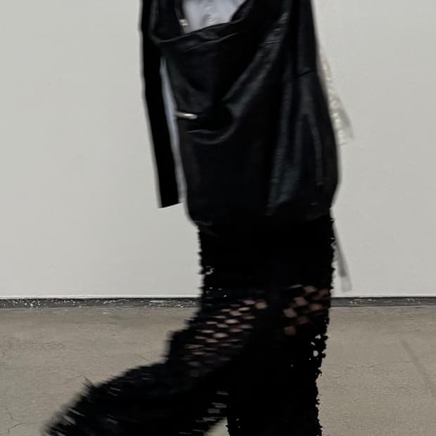 드리스 반 노튼 레이저 커팅 팬츠