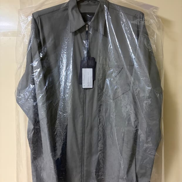 (새상품 103~105) 프라다 스트래치 코튼 셔츠 자켓 그레이