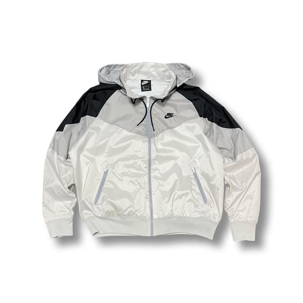 [XL] 나이키 바람막이 화이트/블랙 후드 집업