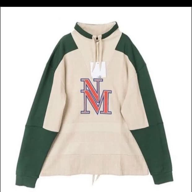 마틴로즈by나파 크루넥 반집업 스웻셔츠 라지L