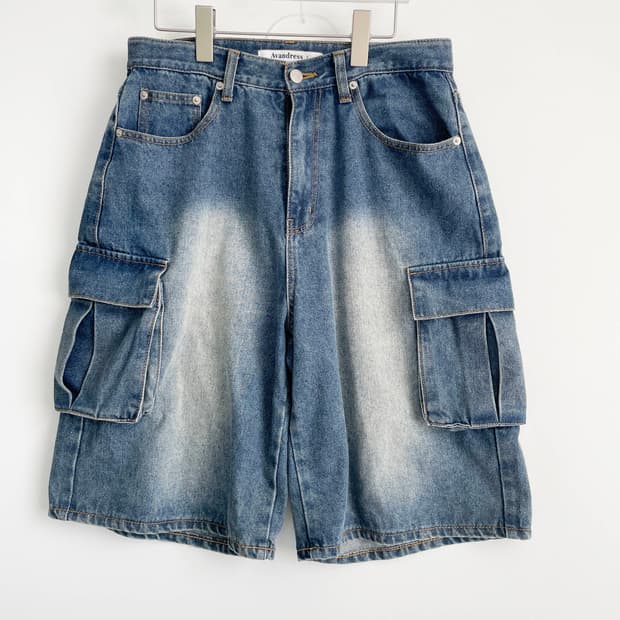 D1 어반드레스 청 카고 반바지 쇼츠 데님 팬츠 31사이즈