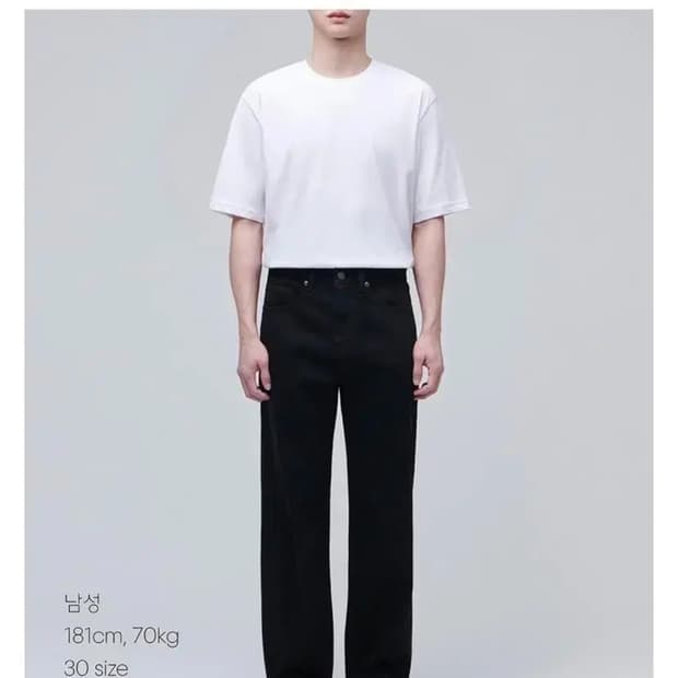 무신사스탠다드  스트레이트 데님 팬츠 블랙