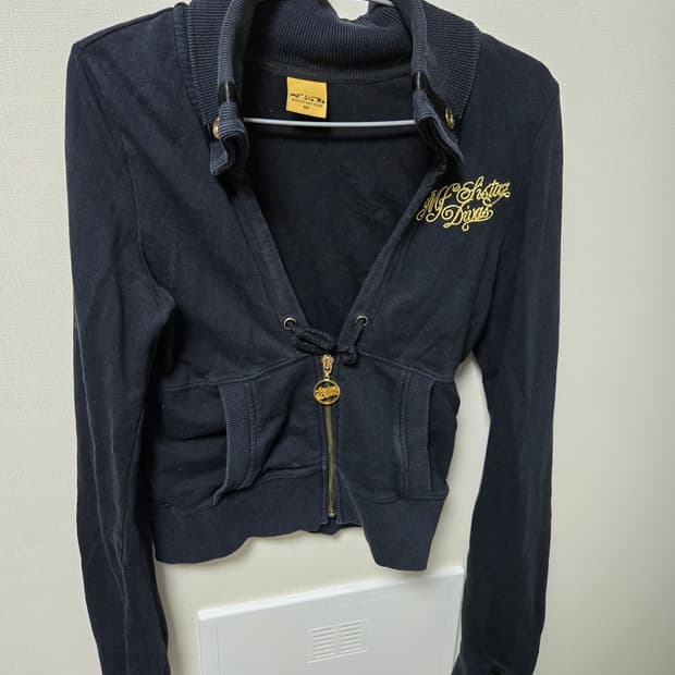 네이비크롭 반집업