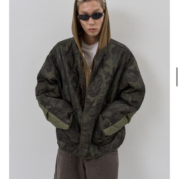 Camouflage quilting jumper_khaki