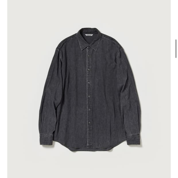 24ss 오라리 셀비지 슈퍼라이트 데님 셔츠 5