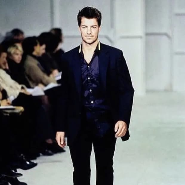 Helmut lang contrast collar shirts