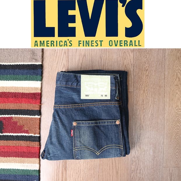 
LEVIS 리바이스 505 워싱 가공 데님  굿 컨디션 