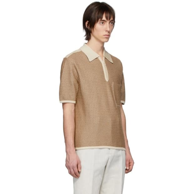 (M) 르메르 자카드 니트 폴로 셔츠
