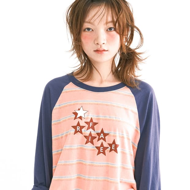 rainbow raglan t-shirt (pink)