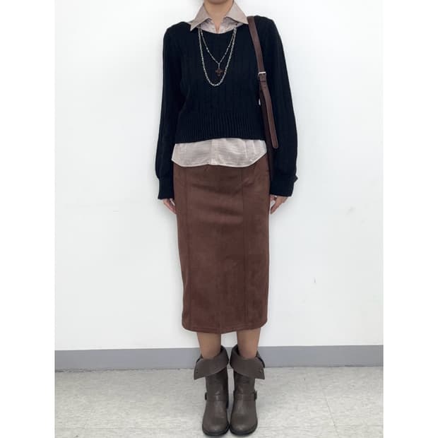 빈티지 벨벳 스커트
