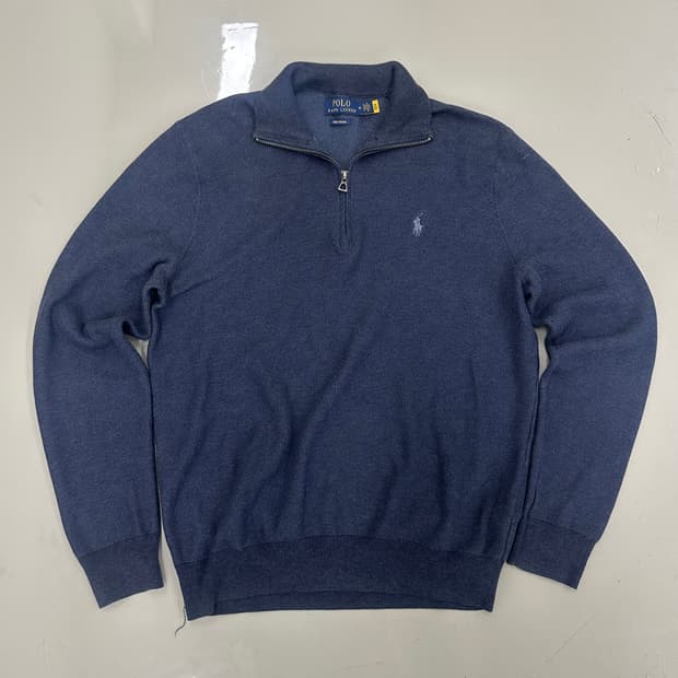 폴로랄프로렌 피마 코튼 하프집업 니트 스웨터