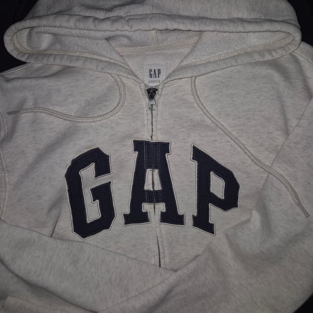 GAP 아이보리 네이비 후드집업 M