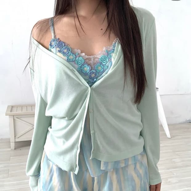 리피빈티지 레이스 나시 바지 셋업 