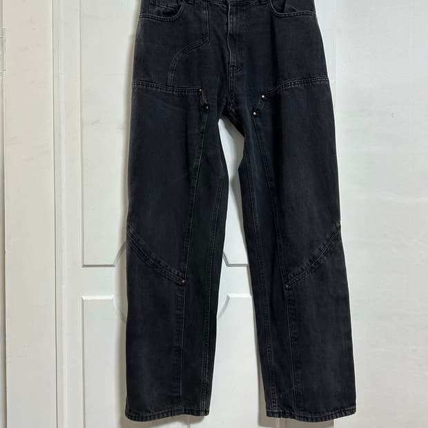 쿠어 더블니 데님 워크팬츠