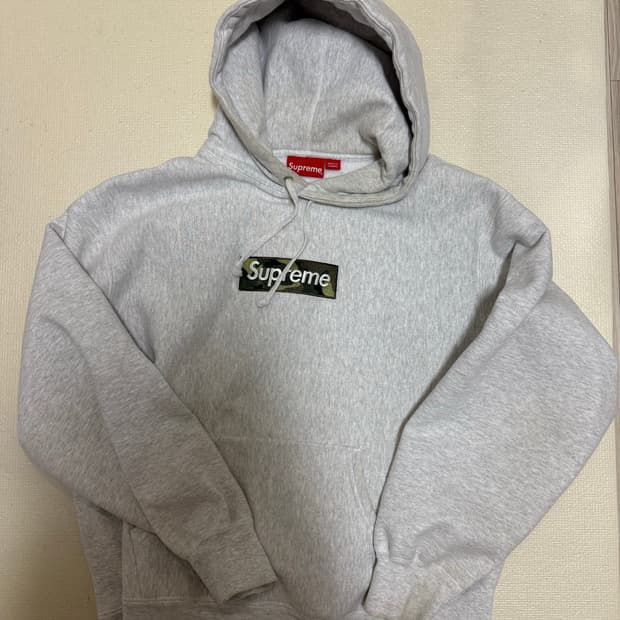 슈프림 카모 박스 로고 후드