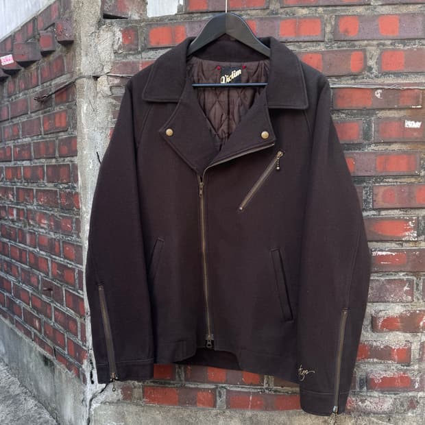 Victim 투웨이 언발란스 울 더블 라이더자켓