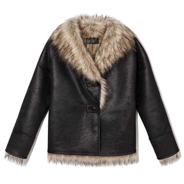 Open yy 리버시블 퍼 무스탕 