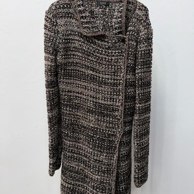 정품) TIME 타임 한섬 믹스 짜임 니트 가디건 90F